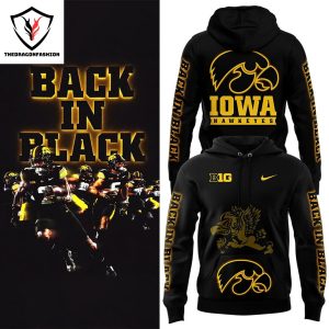 Back In Black Iowa Hawkeye Football Logo Design Hoodie