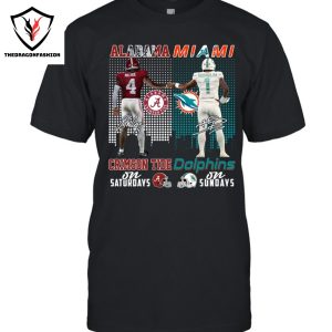 Alabama Crimson Tide x Miami Dolphins Signature Unisex T-Shirt