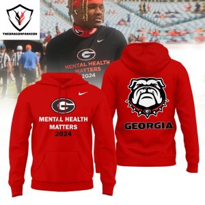 Georgia Bulldogs Mental Health Matters 2024 Hoodie – Red