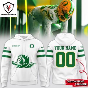 Personalized Oregon Ducks Football 2024-2025 Hoodie – White