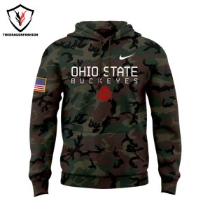 Ohio State Buckeyes Football Camo 2024 Logo Hoodie