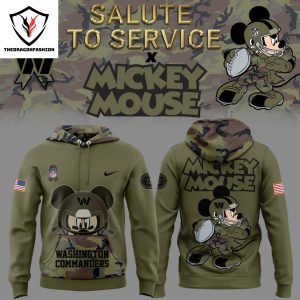 Washington Commanders x Mickey Mouse Veteran 2024 Hoodie