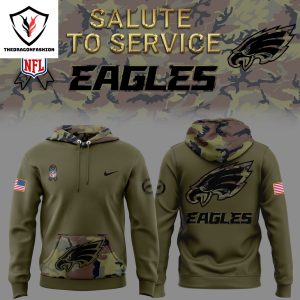 Philadelphia Eagles Camo 2024 Salute to Service Hoodie