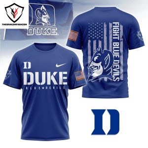 Duke Blue Devils Fight Blue Devils 3D T-Shirt