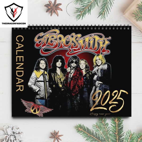 Aerosmith Happy New Year 2025 Calendar