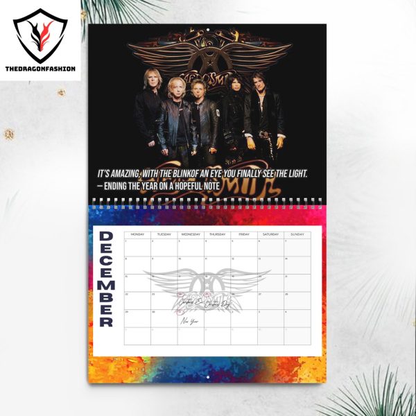 Aerosmith Happy New Year 2025 Calendar