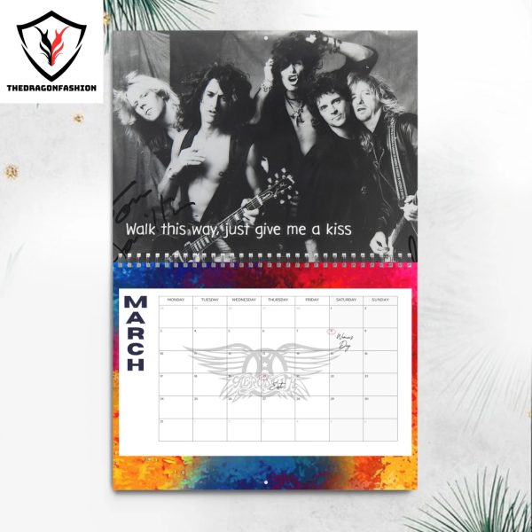 Aerosmith Happy New Year 2025 Calendar