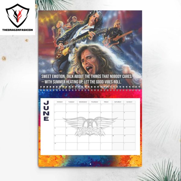 Aerosmith Happy New Year 2025 Calendar