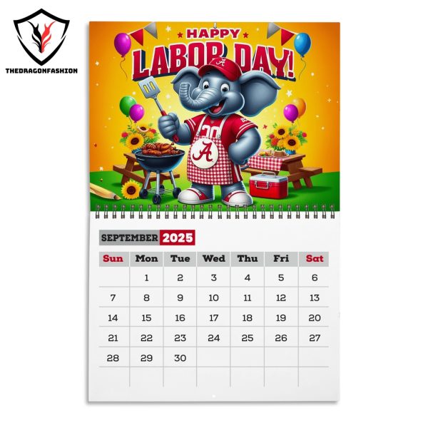 Alabama Crimson Tide Football 2025 Calendar