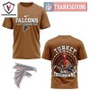 Atlanta Falcons Happy Thanksgiving – Turkey And Touchdowns 3D T-Shirt