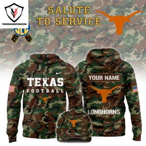 Personalized Texas Longhorns Salute To Service Hoodie