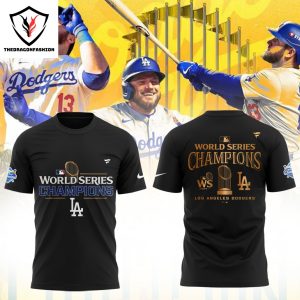 Los Angeles Dodgers World Champions 2024 3D T-Shirt – Black