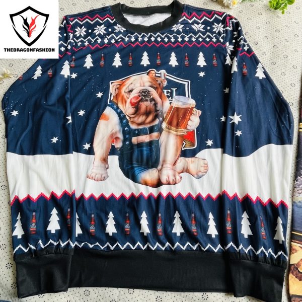 Bulldog Drink Samuel Adams Boston Lager Beer Ugly Christmas Sweater