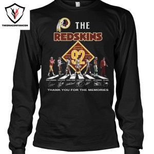 Washington Commanders – The Redskins 92 Years 1932-2024 Signature Thank You For The Memories Unisex T-Shirt