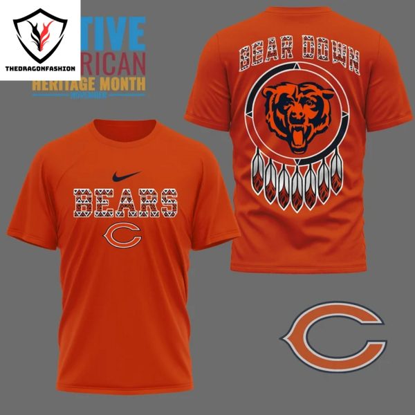 Chicago Bears – Bears Down 3D T-Shirt – Orange