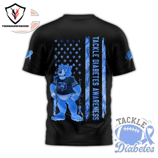 Chicago Bears Tackle Diabetes Awareness 3D T-Shirt