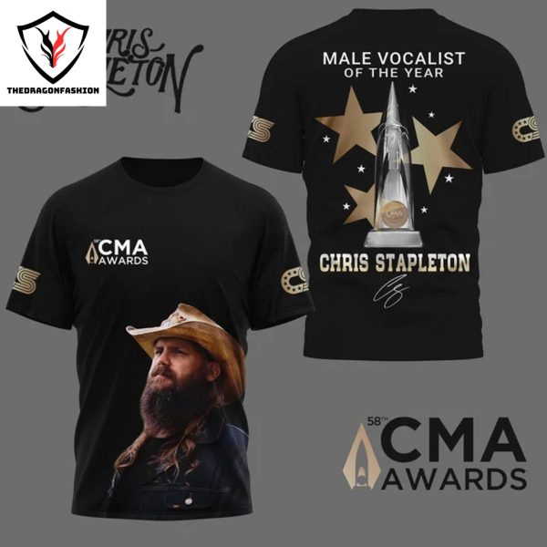 Chris Stapleton Male Vocalist Of The Year CMA Awards Signature 3D T-Shirt