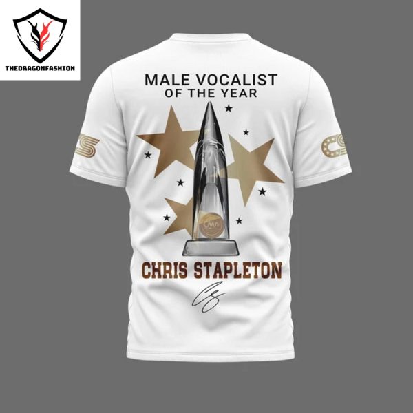 Chris Stapleton Male Vocalist Of The Year CMA Awards Signature 3D T-Shirt – White