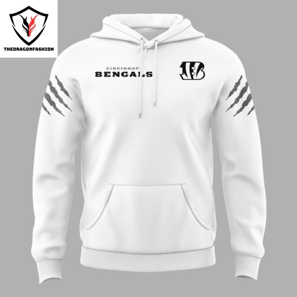 Cincinnati Bengals Logo Design White Hoodie