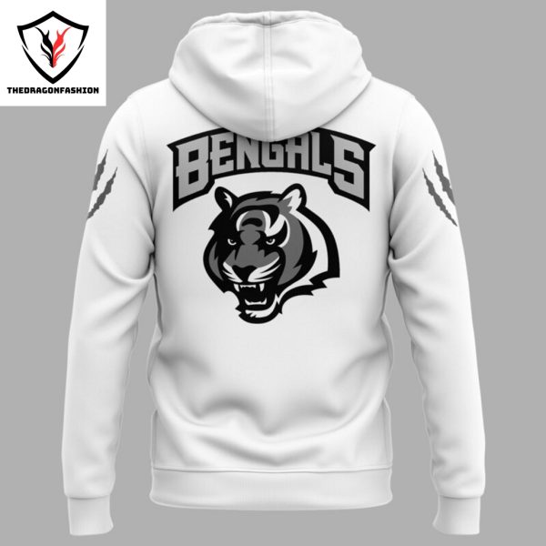 Cincinnati Bengals Logo Design White Hoodie