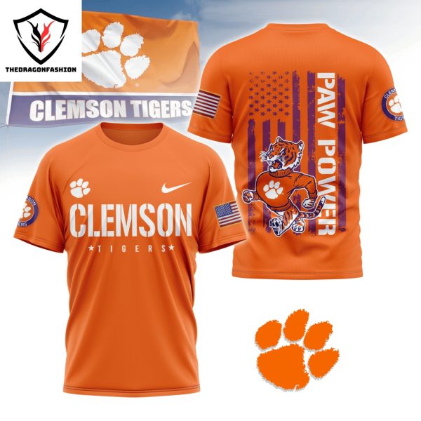 Clemson Tigers Paw Power 3D T-Shirt