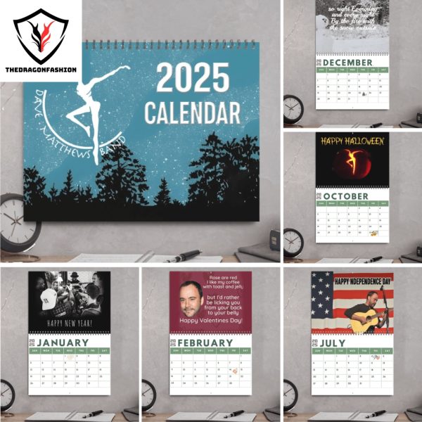 Dave Matthews Band Happy New Year 2025 Calendar