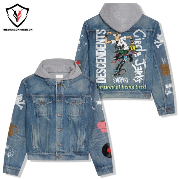 Descendents Circle Jerks Im Tired Of Being Tired Hooded Denim Jacket