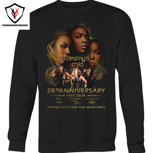 Destinys Child 28th Anniversary 1997-2025 Signature Thank You For The Memories Unisex T-Shirt