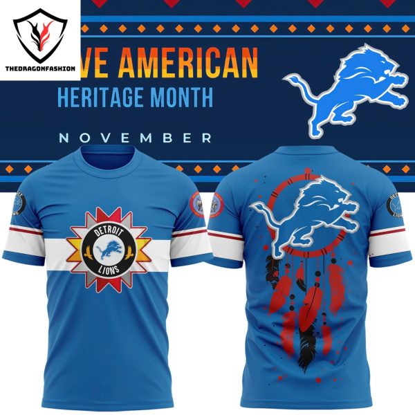 Detroit Lions 2024 Native American Heritage Month 3D T-Shirt