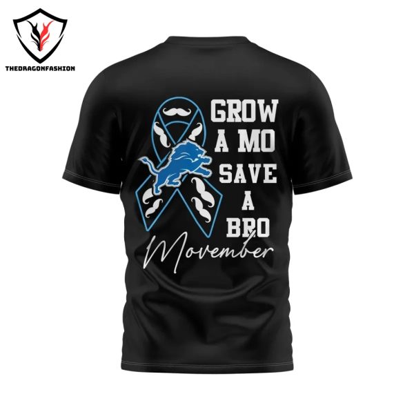 Detroit Lions Grow A Mo Save A Bro 3D T-Shirt