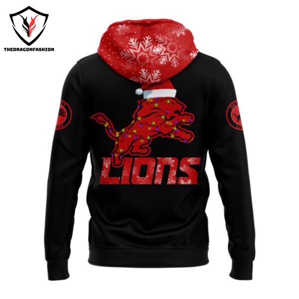 Detroit Lions Merry Christmas And New Year Hoodie – Red Black