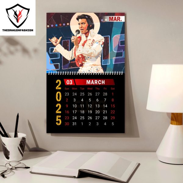 Elvis Presley Happy New Year 2025 Calendar