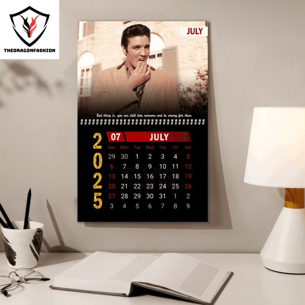 Elvis Presley Happy New Year 2025 Calendar