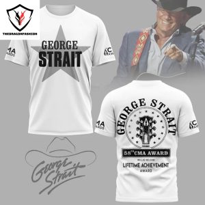 George Strait 58th CMA Awards Willie Nelson Lifetime Achievement Award 3D T-Shirt – White