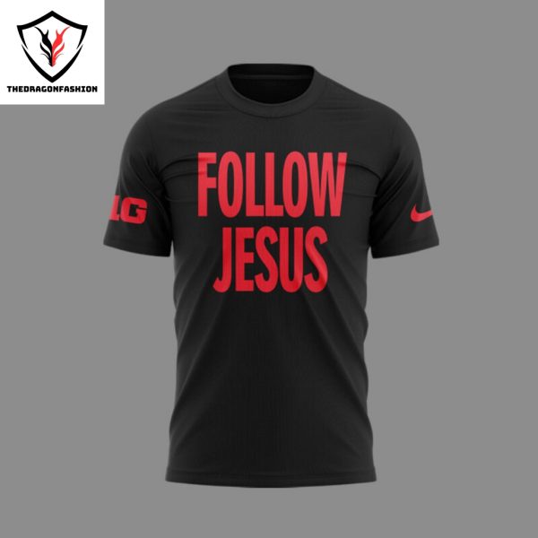 Follow Jesus Ohio State Buckeyes 3D T-Shirt – Black