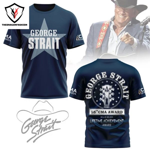 George Strait 58th CMA Awards Willie Nelson Lifetime Achievement Award 3D T-Shirt