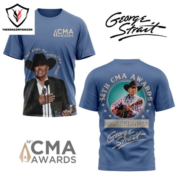 George Strait The King Of Country Music 58th CMA Awards Signature 3D T-Shirt