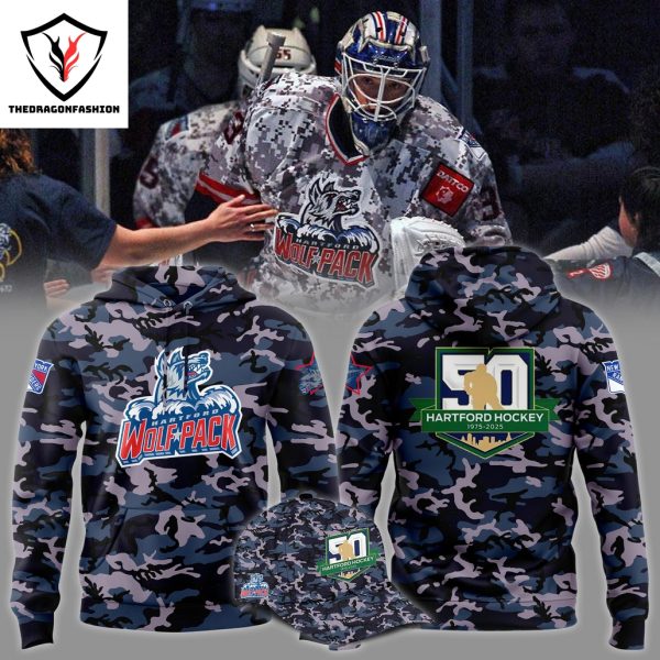 Hartford Wolf Pack Hockey 1975-2025 Hoodie