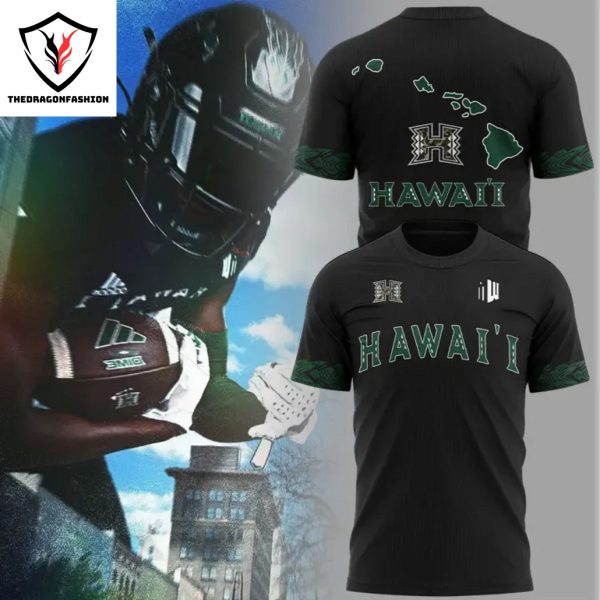 Hawaii Rainbow Warriors Football For Military Night 3D T-Shirt