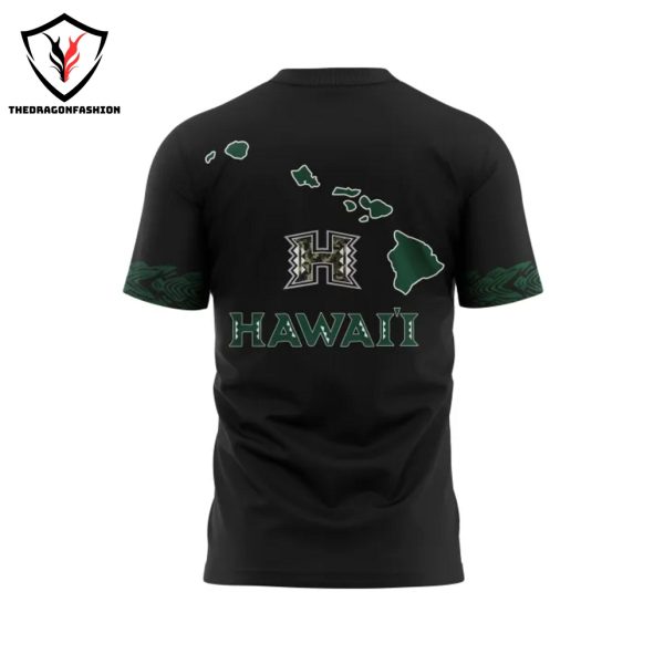 Hawaii Rainbow Warriors Football For Military Night 3D T-Shirt