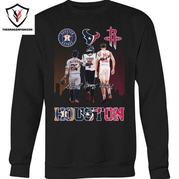 Houston Astros x Houston Texans x Houston Rockets Signature Unisex T-Shirt