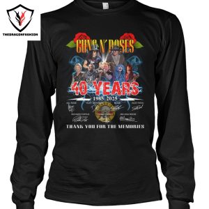 Guns N Roses 40 Years 1985-2025 Signature Thank You For The Memories Unisex T-Shirt