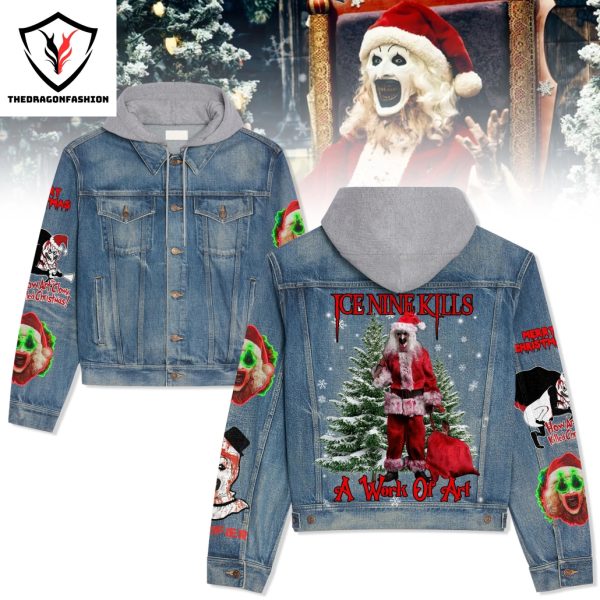 Ice Nine Kills A Work Of Art Terrifier Hooded Denim Jacket