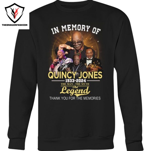 In Memory Of Quincy Jones 1933-2024 Signature Thank You For The Memories Unisex T-Shirt