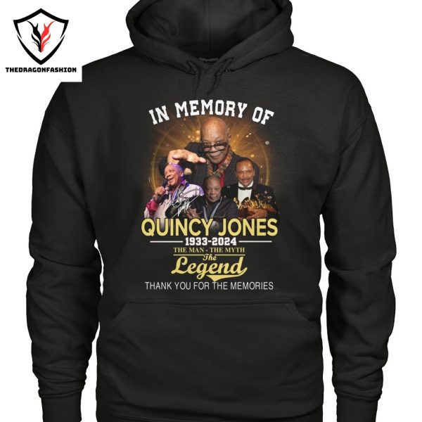 In Memory Of Quincy Jones 1933-2024 Signature Thank You For The Memories Unisex T-Shirt