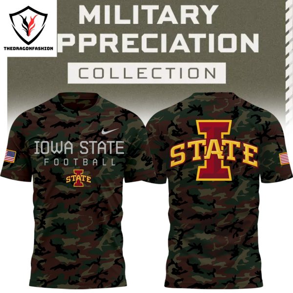 Iowa State Cyclones 2024 Military Appreciation 3D T-Shirt