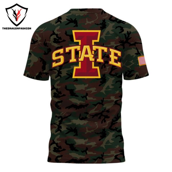 Iowa State Cyclones 2024 Military Appreciation 3D T-Shirt