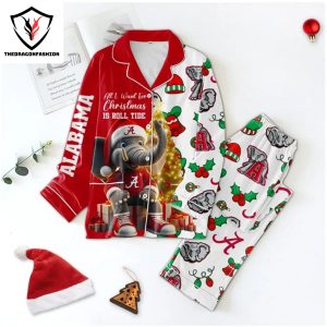 Alabama Crimson Tide Christmas Is Roll Tide Pajamas Set