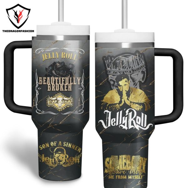 Jelly Roll Son Of A Sinner Tumbler With Handle And Straw