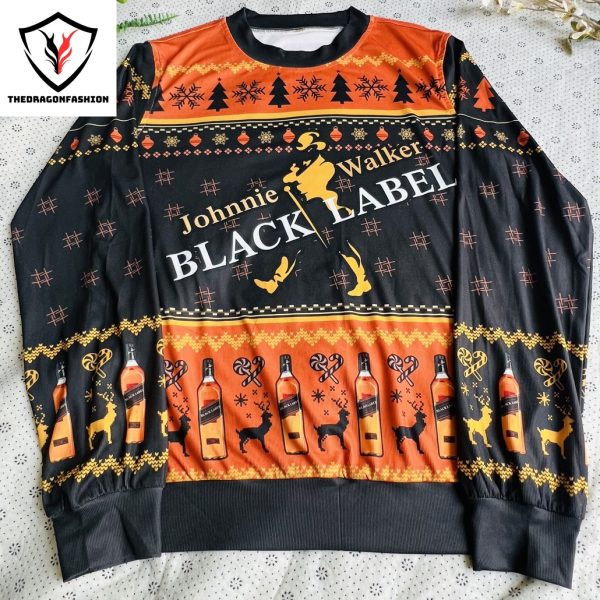 Johnnie Walker Black Label Knitted Ugly Christmas Sweater